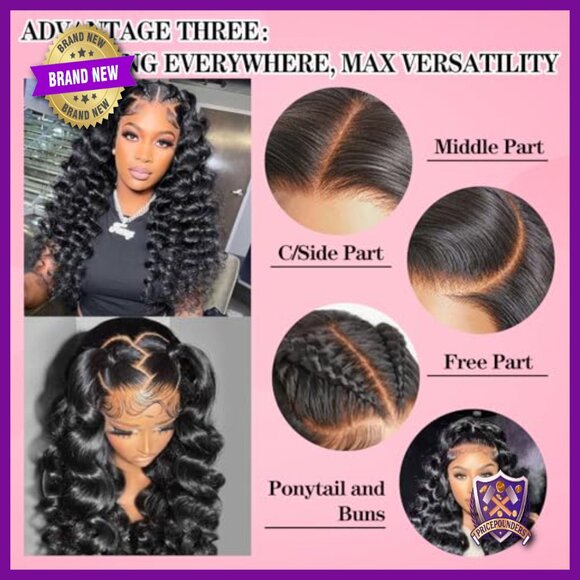 28 Inch Human Hair Lace Front Wig Loose Wave 250 Density Pre Plucked main image 6